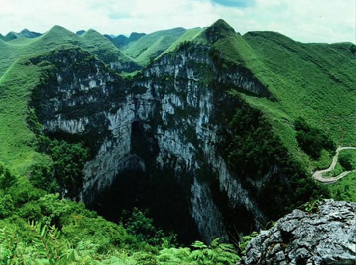 Photo:  Xiaozhai Tiankeng, China, the largest known natural sinkhole